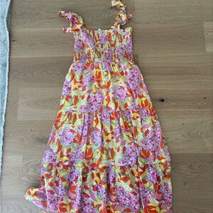 THML Floral Dress - Pink and Yellow